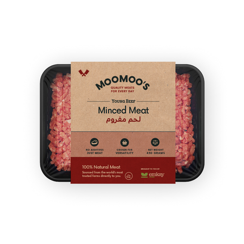 Moomoo's young beef minced meat, frozen, 450g