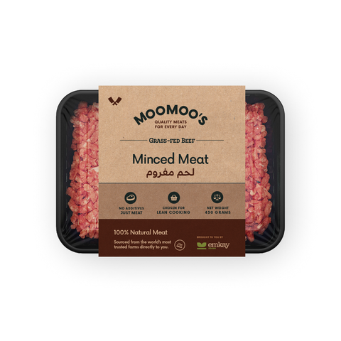 Moomoo's grass fed beef minced meat, frozen, 450g