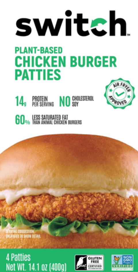 Chicken Burger Patties (Plant-Based) | Switch | 400g