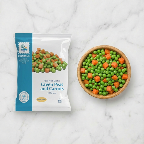 Frozen Green Peas & Carrots | Montalis | 400g